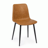 Chaise Kyra pu cuir vintage 44 x 50 x 80 cm - par 2