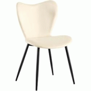 CLP Chaise de salle à manger Maika Crème/Velours - beige textile 326360 CLP Chaise de salle à manger Maika Crème/Velours - beige textile 326360