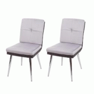 Décoshop26 - 2x chaises de salle à manger cuisine synthétique velours métal gris design moderne et chic 04_0000401 - gris 3000253458983 Décoshop26 - 2x chaises de salle à manger cuisine synthétique velours métal gris design moderne et chic 04_0000401 - gris 3000253458983