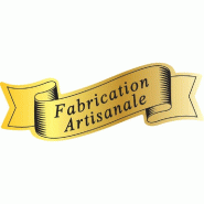 Étiquette cadeau adhésive - Fabrication Artisanale - Or et Noir - 52x20mm - par 500