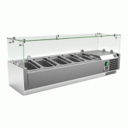 Gastro-Inox Vitrine réfrigérée à poser en acier inoxydable 5X GN1/4 - 7445908515578