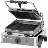 Grill panini électrique, plaques rainurées - Diverso - 0637902209271