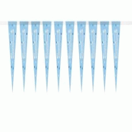 Guirlande de fanions bleue & chiffre argenté 50 - 83441