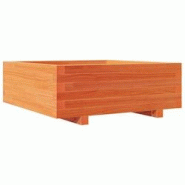 Helloshop26 - Jardinière bac lit surélevé plantes fleurs terrasse jardin cire 70 x 70 x 26,5 cm bois de pin massif marron 02_0038489 - 3000217697007_0