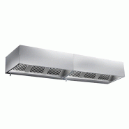 Hottes caisson inox statiques sans moteur - Profondeur 1400 mm - 4400