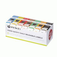 ITALCONCEPT Jeu dâ€™autocollants de sécurité alimentaire, multi-usage, facile retirer, avec distributeur, HENDI, 240x80x(H)100mm - 8711369850909