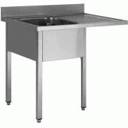 ITALCONCEPT L2G Plonge Inox Demontable Encastrement Lv, 1 Bac 850mm x 1200mm x 700 mm - 3616350018540
