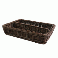 Manne polypro rectangle "Qualitriangle" chocolat 39,5x29,5x8cm - par 12