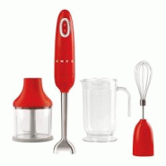 Mixeur avec accessoires rouge - Autre Inox Smeg 6.5x6.5 cm - rouge inox 8017709343804 Mixeur avec accessoires rouge - Autre Inox Smeg 6.5x6.5 cm - rouge inox 8017709343804