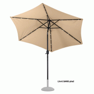 Parasol alu avec éclairage led solaire - 2,7 m - beige Parasol alu avec éclairage led solaire - 2,7 m - beige