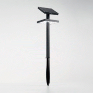 PERENZ Poteau Solaire En Aluminium Avec Panneau Solaire Orientable Et Capteur Crépusculaire Graphite 3000K - gris 8023559514714