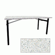 RestooTab - Table pliable Tambu 160x80cm terrazzo spectra chip - blanc Bois manufacturé TB-TAMBU-16080M-TER.SPE