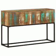 Table console 120x30x75 cm Bois de récupération massif Modèle Zenith Rectangulaire - Bois massif 320822