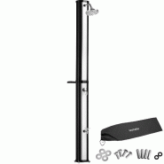 TecTake GmbH tectake Douche solaire Ofanto 35 l - avec housse/tablette noir/gris - multicolore plastique 406587