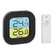 Thermomètre digital intérieur/extérieur couleur - 1 émetteur sans fil - 3068T