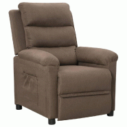 VidaXL Fauteuil inclinable Taupe Tissu Modèle Kervellaix - 342347
