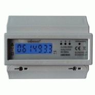 583 - compteur électrique impulsionnel triphasé lcd din