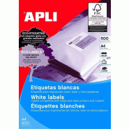 Apli 7000 étiquettes blanches multi-usage, format 105 x 42,4 mm (500 feuilles A4 / cdt) - 8410782017950