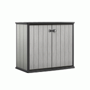 Armoire basse brossium en résine - 1000l - 138 x 80,5 x 170 cm - gris