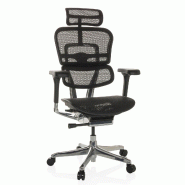 Chaise de bureau / Fauteuil de direction ERGOHUMAN GEN2 Tissu maille noir hjh OFFICE - noir polyester 652277