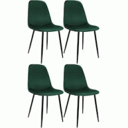 CLP Chaise de salle à manger Maryam Vert/Velours - vert textile 327433 CLP Chaise de salle à manger Maryam Vert/Velours - vert textile 327433