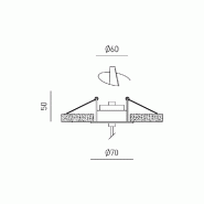 Gea Luce Lampe de table Iole LED à intensité variable 12W lumière chaude 3000K - Titane, design moderne, aluminium IP20 - 8000000145000