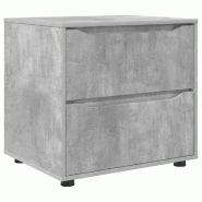 Helloshop26 - Armoire de rangement avec tiroirs pratique design épuré 60 x 48 x 57 cm en bois d'ingénierie gris béton 02_0054604 - gris Bois massi