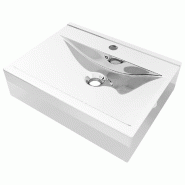 Helloshop26 - Lavabo avec trop-plein lave-mains vasque à poser vasque à monter salle de bain intérieur salle d'eau cabine de 02_0002607 - 300010104