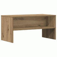 Helloshop26 - Meuble TV grand espace de rangement salon 80 x 40 x 40 cm en bois d'ingénierie chêne artisanal 02_0050677 - Bois massif 3000236502818