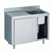 ITALCONCEPT L2G Plonge Placard Inox 304 1 Bac  850mm x 1400mm x 600 mm - 3616350006363