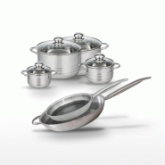 Lot Poêles 28/32cm & Faitouts 12/14/20/24cm Elo Relief Solution - gris 3176239942729