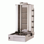 Machine à kebab shoarma céramique gaz avec 4 résistances - 40-60 kg - PSK4G