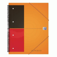 Oxford Lot de 5 Cahier Meetingbook rel. Intégrale A5+ 160p./80 feuilles 80g/m², ligné 6mm, avec chem. Intégrée - orange 100103453