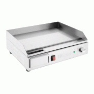 Plancha électrique lisse en ACIER poli - L 525 mmo | Buffalo - CU626