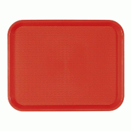 Plateau fast food rouge 27,5x35,5cm