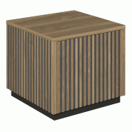 Podium 1 porte push-pull Vertigo T01 MDF noir et olivier 45x45x40cm