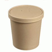 Pot à soupe + couvercle fibre de bambou laminée naturel 820ml - par 500