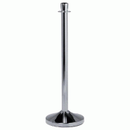 Poteau d'accueil chromé - Métal - L.31xP.12xH.96cm