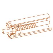 Pvc gravitaires - rouleaux pour vrac  - mset - embouts polypropylène