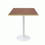 RestooTab - Table Rome blanc 60x60cm rosso jaipur fenix chants couleur laiton - rouge Bois manufacturé TB-ROM1-6060M-ROSS.J-LAI