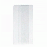 Sachets kraft blanc 17x9x35cm - par 500 - résistants avec soufflet - certification contact alimentaire