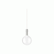 Suspension LED série 8310, verre transparent, structure chromée polie, 5 W, 3000 K, diamètre 20 cm, câble de 200 cm, IP20 - Perenz - transparent 8