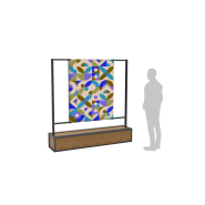 Totem d'exposition modulable extérieur, idéal pour paysage urbain - ARTY