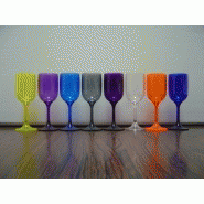 Verre a vin polycarbonate couleur