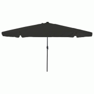 VidaXL Parasol de jardin Noir 395 x 395 x 245 cm Polyester Modèle Helios Panorama Jardin - 42003650