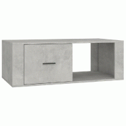 VidaXL Table basse Gris béton 100x50,5x35 cm Bois d'ingénierie Modèle Sirius Cuisine - 816540