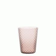 Zafferano Lot de 6 Gobelets Collection Isolano en verre soufflé à la main, travail effet diamanté, couleur Améthyste, élégance pour la table - v