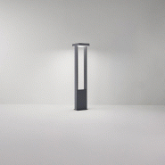 Borne De Jardin Led Kapp - 14W, Ip65, 1120 Lm, H. 65 Cm, 3000K, Aluminium Peint, Borne Extérieure, Anthracite Mat - Perenz - gris 8023559550316
