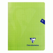 Clairefontaine Lot de 10 Cahier Mimesys 17x22, 96p./48 feuilles 90 g/m² piquées, coloris vert, Séyès - 3329683537410