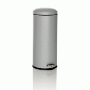 Collecteur de déchets / poubelle à pédale CLEAN VIII 30L acier gris hjh OFFICE - gris métal 741101